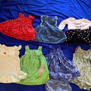 12 month girl dress lot 7 dresses